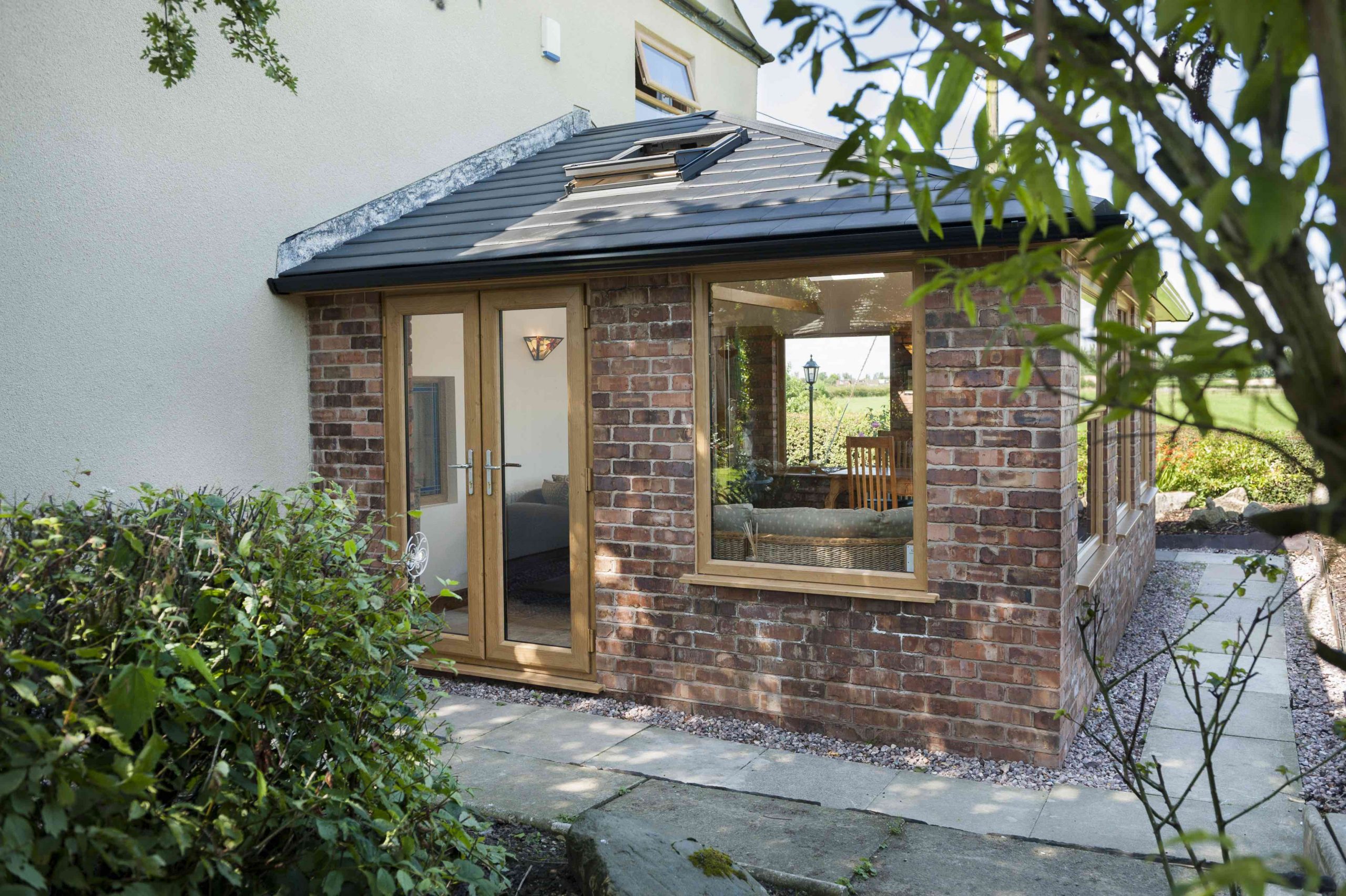 Timber Conservatory with tiled roof